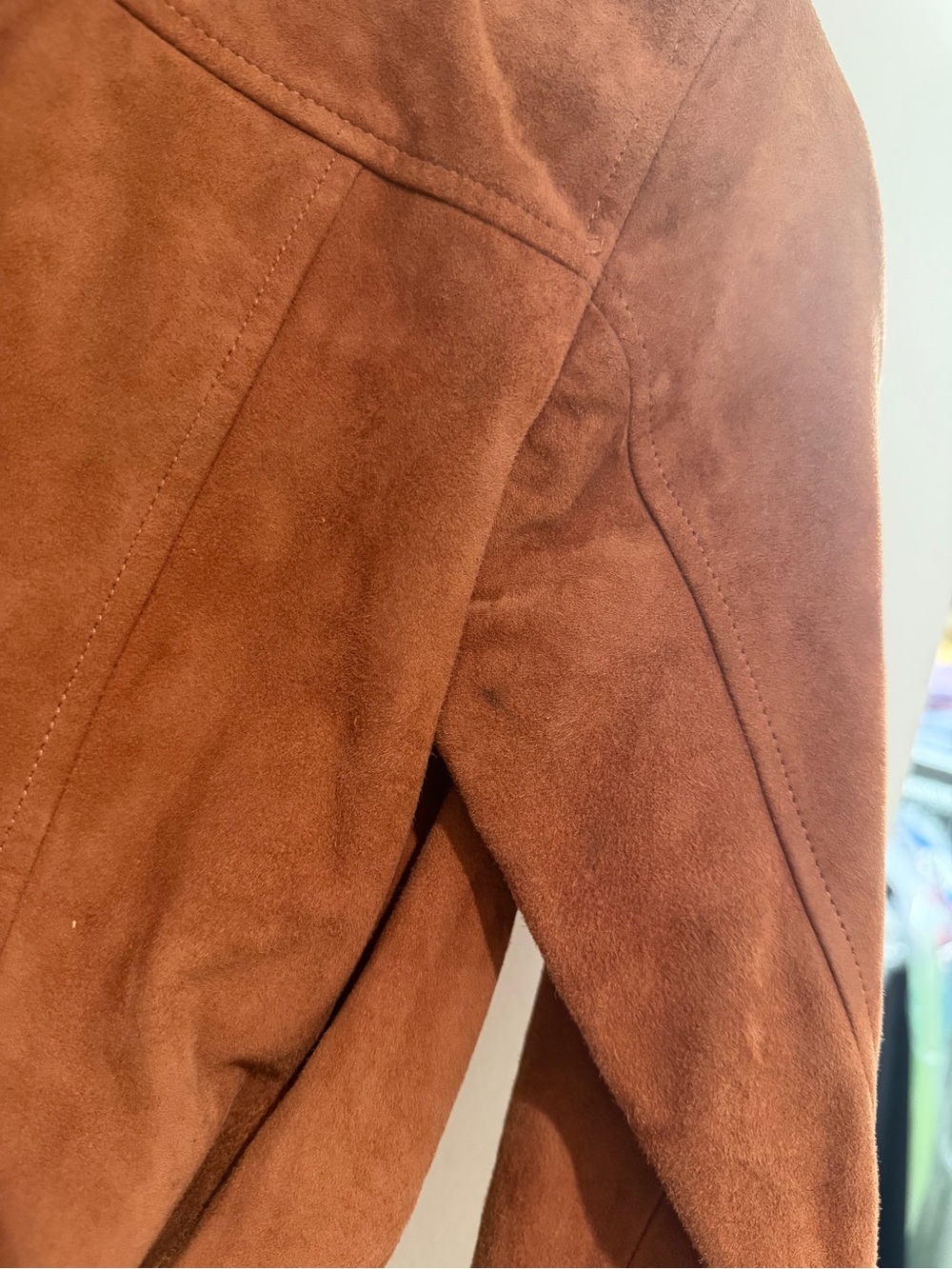 All Saint Suede Leather Jacket in Rich Rust - Picture 5 of 10